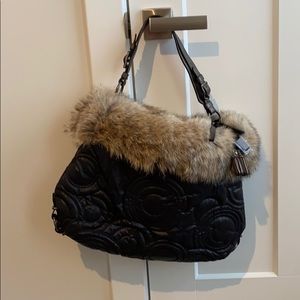 Coach bag with faux fur!